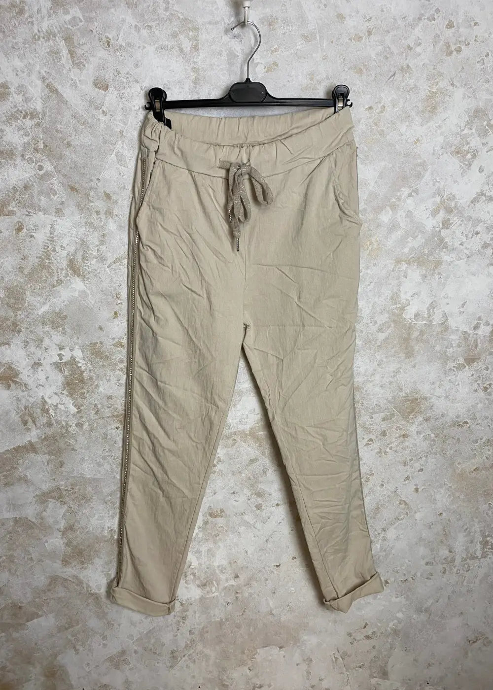Housut timantti eri värejä 0825 | beige | housut