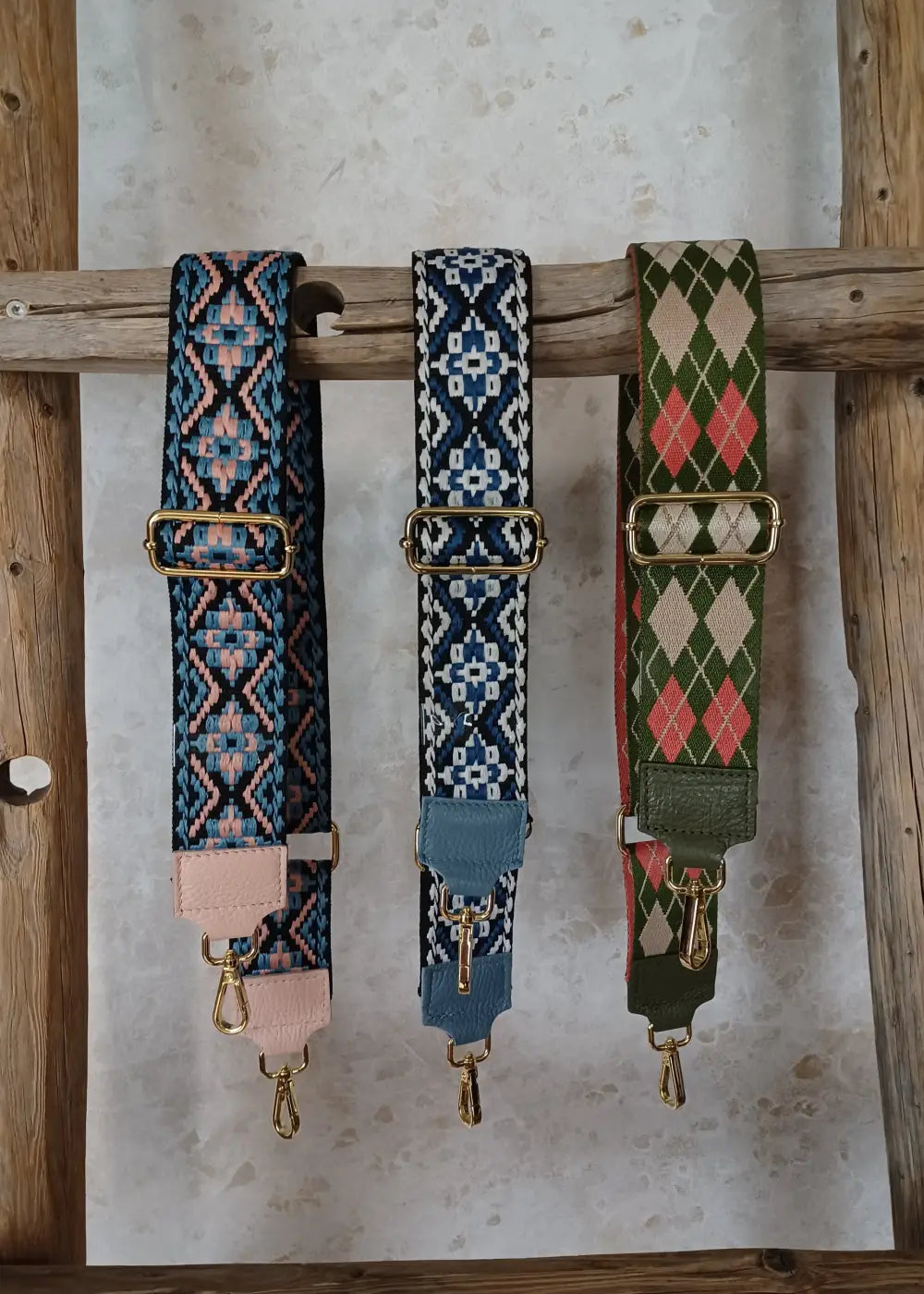 Laukkuhihna fp pattern eri värejä | roosa | laukut ja laukkuhihnat