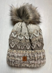 Talvipipo tupsulla 1125 | beige | päähineet